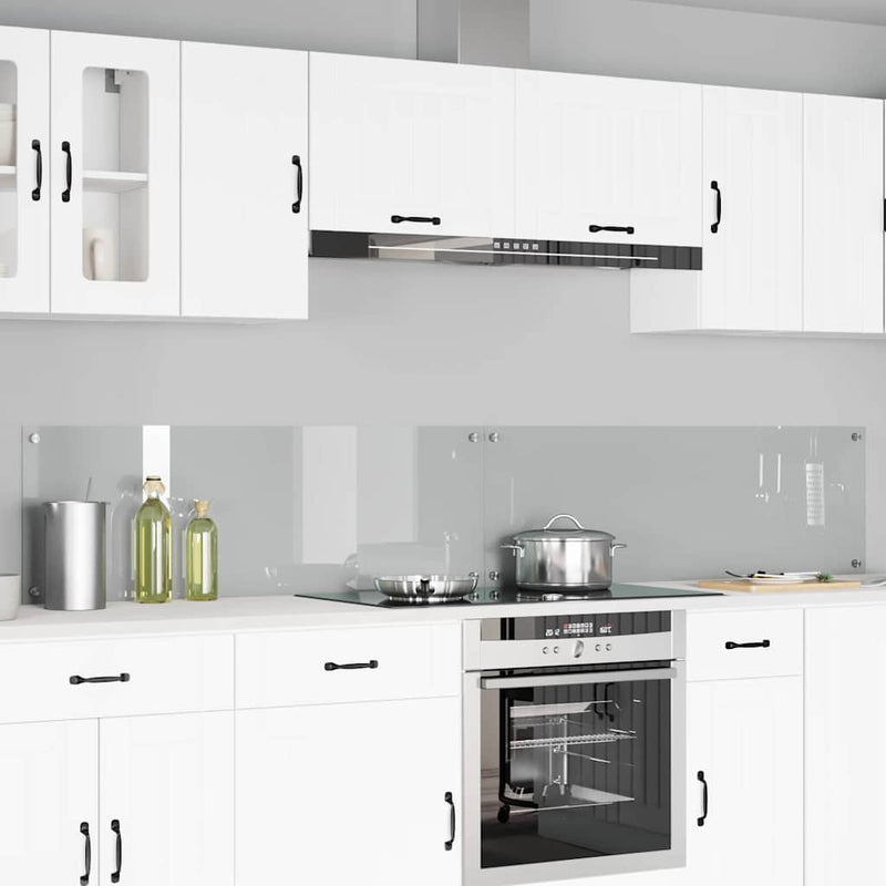 Afbeelding laden in galerijviewer, Vidaxl keuken spatscherm 2 pcs doorzichtig 120 x 40 cm gehard glas
