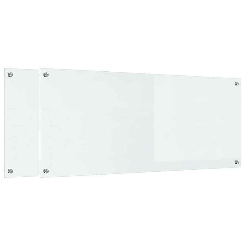 Afbeelding laden in galerijviewer, Vidaxl keuken spatscherm 2 pcs doorzichtig 120 x 50 cm gehard glas

