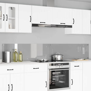 Vidaxl keuken spatscherm 2 pcs lichtgrijs 120 x 40 cm gehard glas