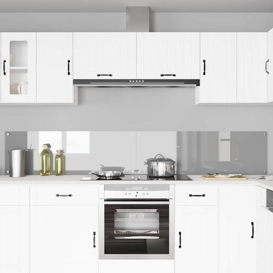 Vidaxl keuken spatscherm 2 pcs lichtgrijs 120 x 40 cm gehard glas