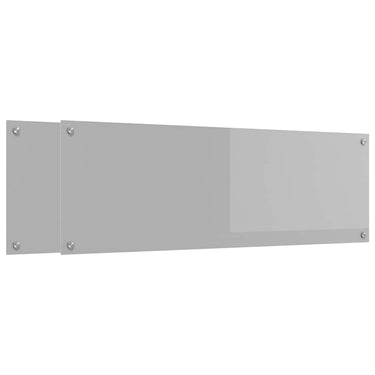 Vidaxl keuken spatscherm 2 pcs lichtgrijs 120 x 40 cm gehard glas