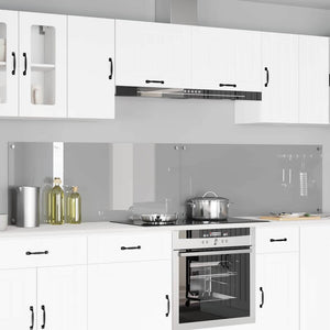 Vidaxl keuken spatscherm 2 pcs lichtgrijs 120 x 50 cm gehard glas