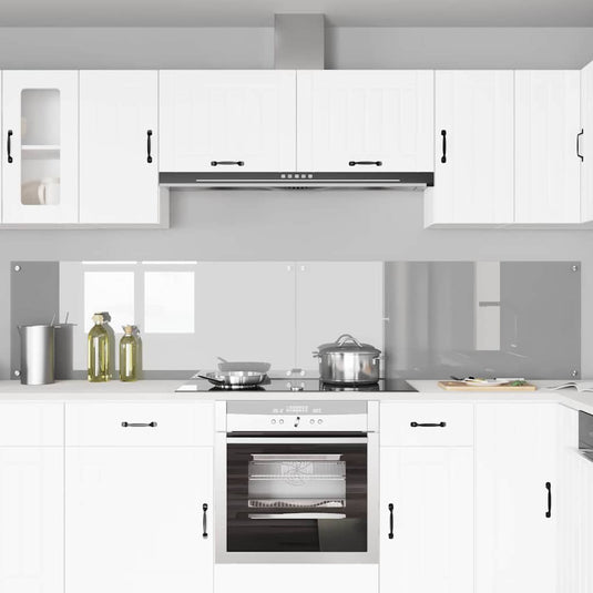 Vidaxl keuken spatscherm 2 pcs lichtgrijs 120 x 50 cm gehard glas