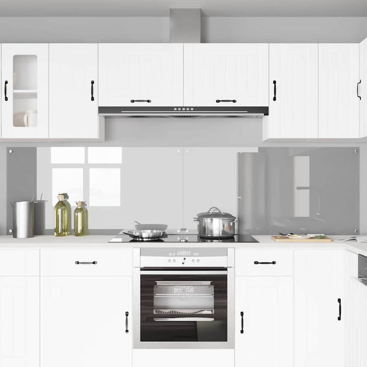 Vidaxl keuken spatscherm 2 pcs lichtgrijs 120 x 60 cm gehard glas