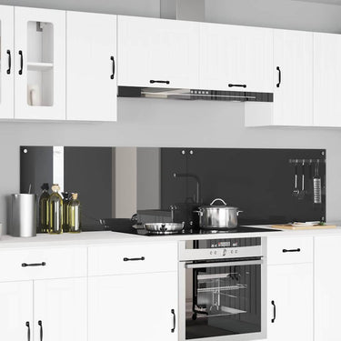 Vidaxl keuken spatscherm 2 pcs donkergrijs 110 x 50 cm gehard glas