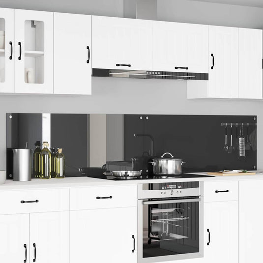 Vidaxl keuken spatscherm 2 pcs donkergrijs 120 x 50 cm gehard glas