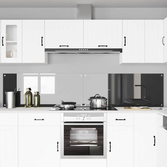 Vidaxl keuken spatscherm 2 pcs donkergrijs 120 x 50 cm gehard glas