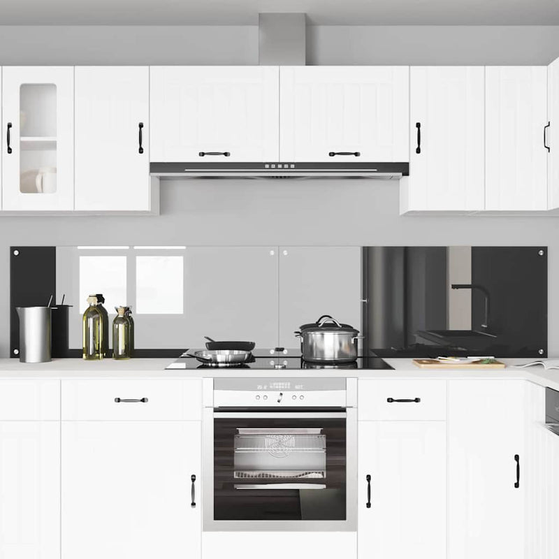 Afbeelding laden in galerijviewer, Vidaxl keuken spatscherm 2 pcs donkergrijs 120 x 50 cm gehard glas
