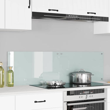 Vidaxl keuken achterwand 2 pcs wit 70 x 40 cm gehard glas