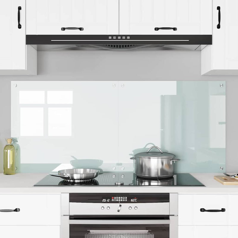 Afbeelding laden in galerijviewer, Vidaxl keuken achterwand 2 pcs wit 70 x 60 cm gehard glas
