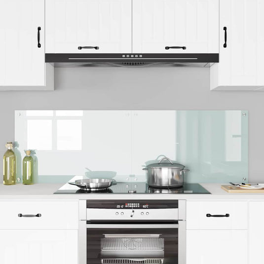 Vidaxl keuken achterwand 2 pcs wit 80 x 50 cm gehard glas