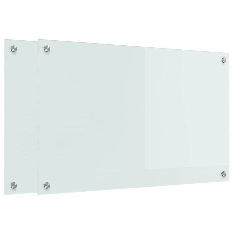 Afbeelding laden in galerijviewer, Vidaxl keuken achterwand 2 pcs wit 80 x 50 cm gehard glas
