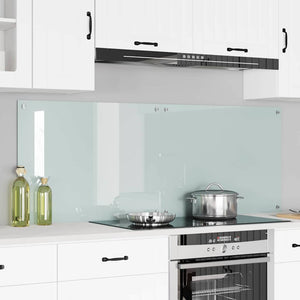 Vidaxl keuken achterwand 2 pcs wit 80 x 60 cm gehard glas