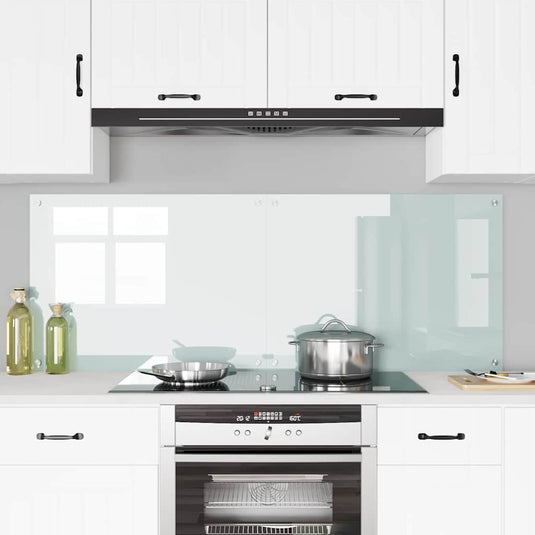 Vidaxl keuken achterwand 2 pcs wit 80 x 60 cm gehard glas