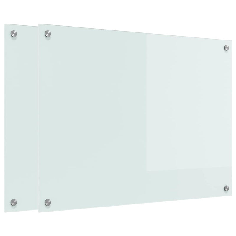 Afbeelding laden in galerijviewer, Vidaxl keuken achterwand 2 pcs wit 80 x 60 cm gehard glas

