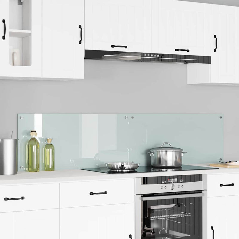 Afbeelding laden in galerijviewer, Vidaxl keuken achterwand 2 pcs wit 90 x 40 cm gehard glas
