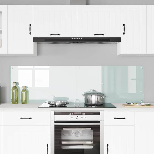Vidaxl keuken achterwand 2 pcs wit 90 x 50 cm gehard glas