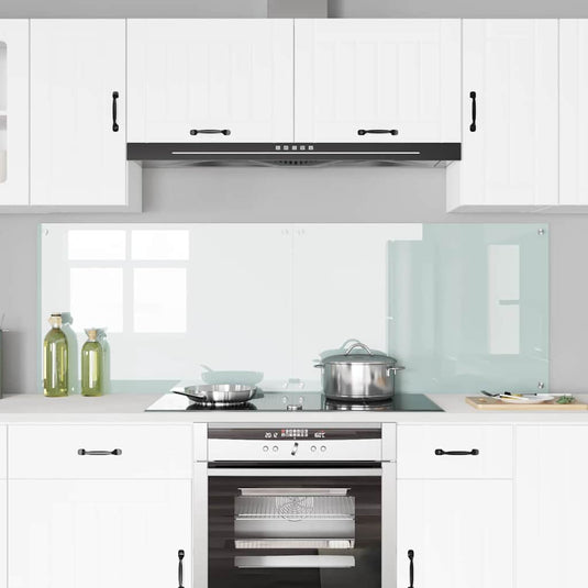 Vidaxl keuken achterwand 2 pcs wit 90 x 60 cm gehard glas