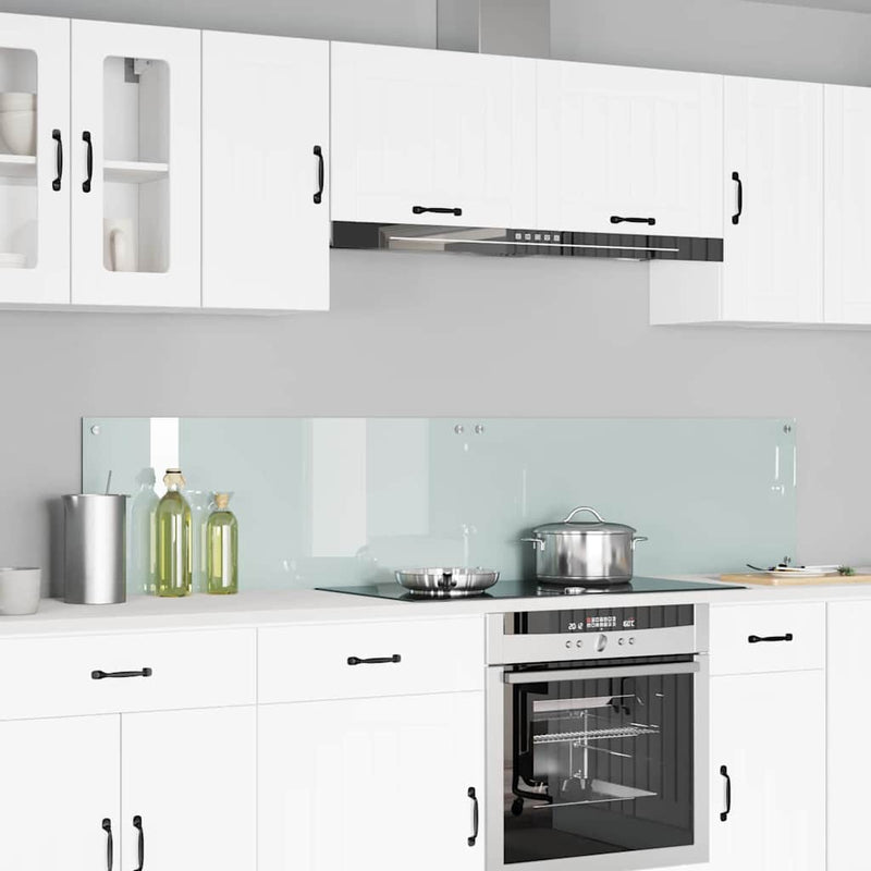 ギャラリービューアに画像をロードする, Vidaxl keuken achterwand 2 pcs wit 100 x 40 cm gehard glas
