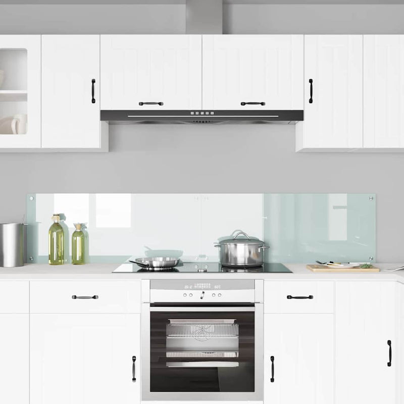 ギャラリービューアに画像をロードする, Vidaxl keuken achterwand 2 pcs wit 100 x 40 cm gehard glas
