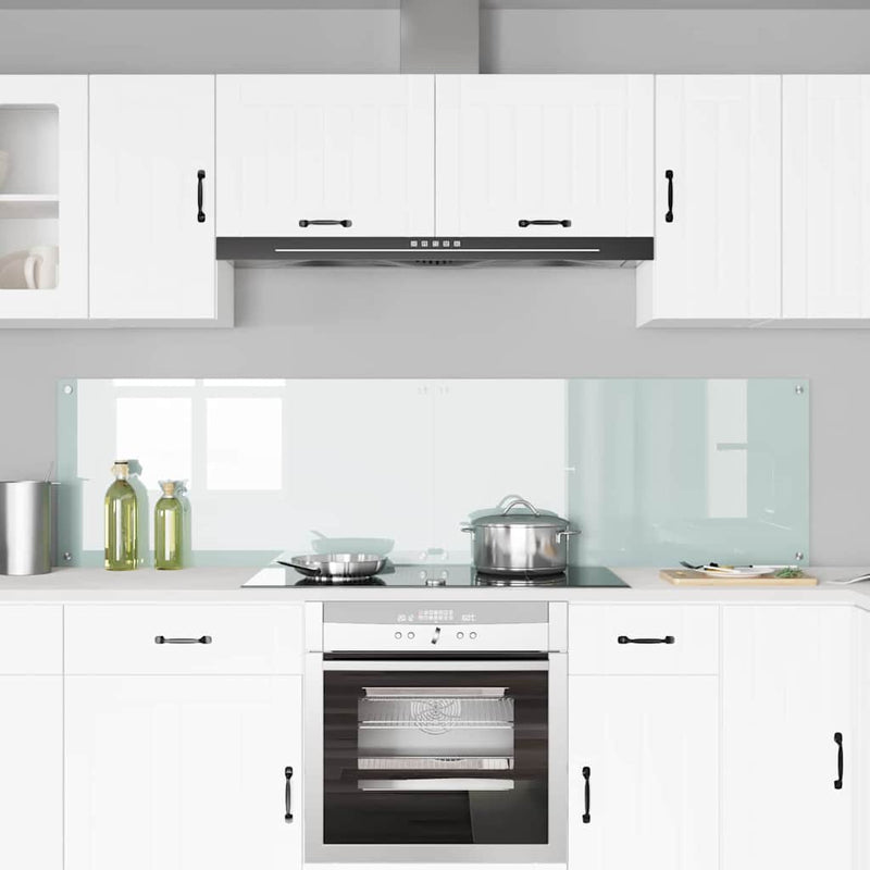 Afbeelding laden in galerijviewer, Vidaxl keuken achterwand 2 pcs wit 100 x 50 cm gehard glas
