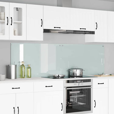 Vidaxl keuken achterwand 2 pcs wit 100 x 60 cm gehard glas