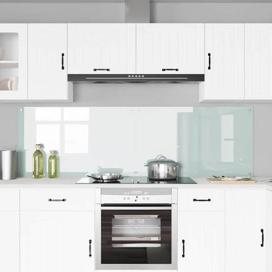 Vidaxl keuken achterwand 2 pcs wit 100 x 60 cm gehard glas