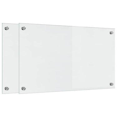 Vidaxl keuken achterwand 2 pcs doorzichtig 70 x 40 cm gehard glas