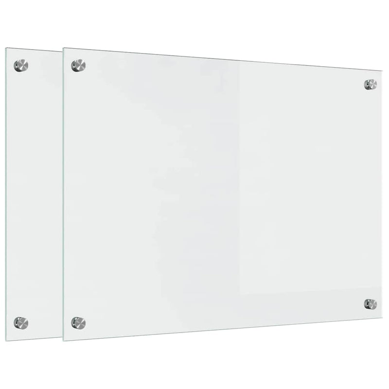 Afbeelding laden in galerijviewer, Vidaxl keuken achterwand 2 pcs doorzichtig 70 x 50 cm gehard glas
