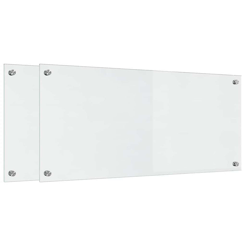 Afbeelding laden in galerijviewer, Vidaxl keuken achterwand 2 pcs doorzichtig 90 x 40 cm gehard glas

