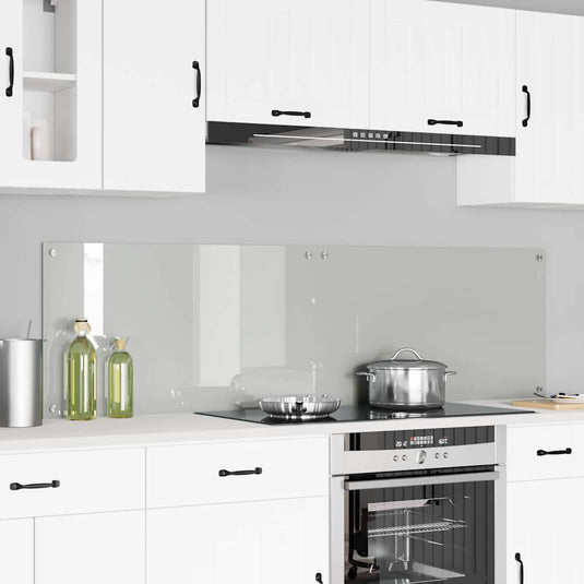 Vidaxl keuken achterwand 2 pcs doorzichtig 90 x 50 cm gehard glas