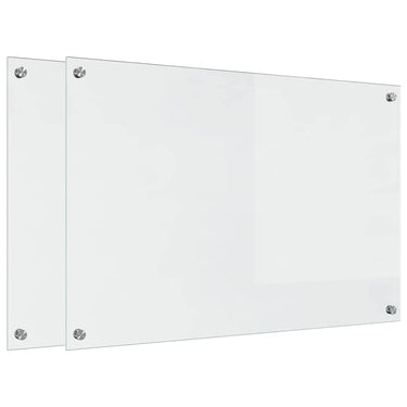 Vidaxl keuken achterwand 2 pcs doorzichtig 90 x 60 cm gehard glas