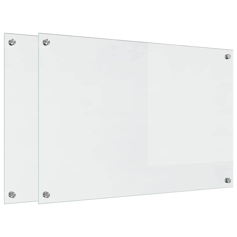 Afbeelding laden in galerijviewer, Vidaxl keuken achterwand 2 pcs doorzichtig 90 x 60 cm gehard glas
