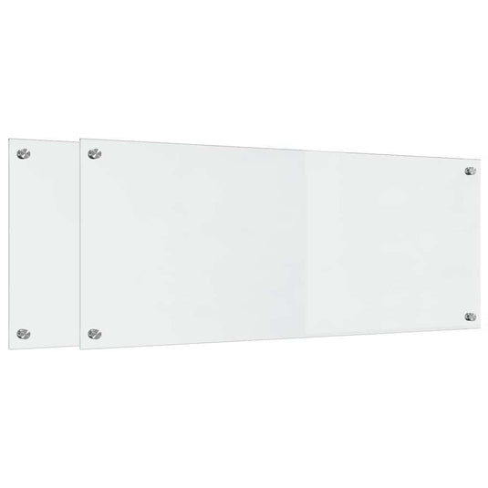 Vidaxl keuken achterwand 2 pcs doorzichtig 100 x 40 cm gehard glas