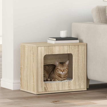 Vidaxl kattenhuis sonoma 51 x 30 x 42,5 cm bewerkt hout