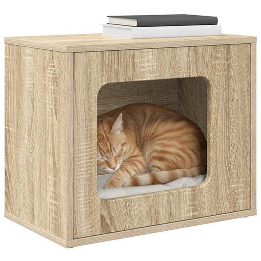 Vidaxl kattenhuis sonoma 51 x 30 x 42,5 cm bewerkt hout