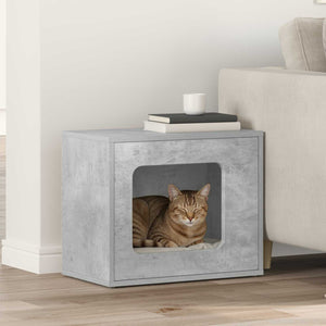 Vidaxl kattenhuis beton 51 x 30 x 42,5 cm bewerkt hout
