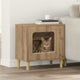 Vidaxl kattenhuis ambachtelijk eiken 51 x 30 x 52 cm bewerkt hout