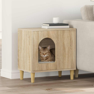 Vidaxl kattenhuis sonoma 51 x 30 x 52 cm bewerkt hout