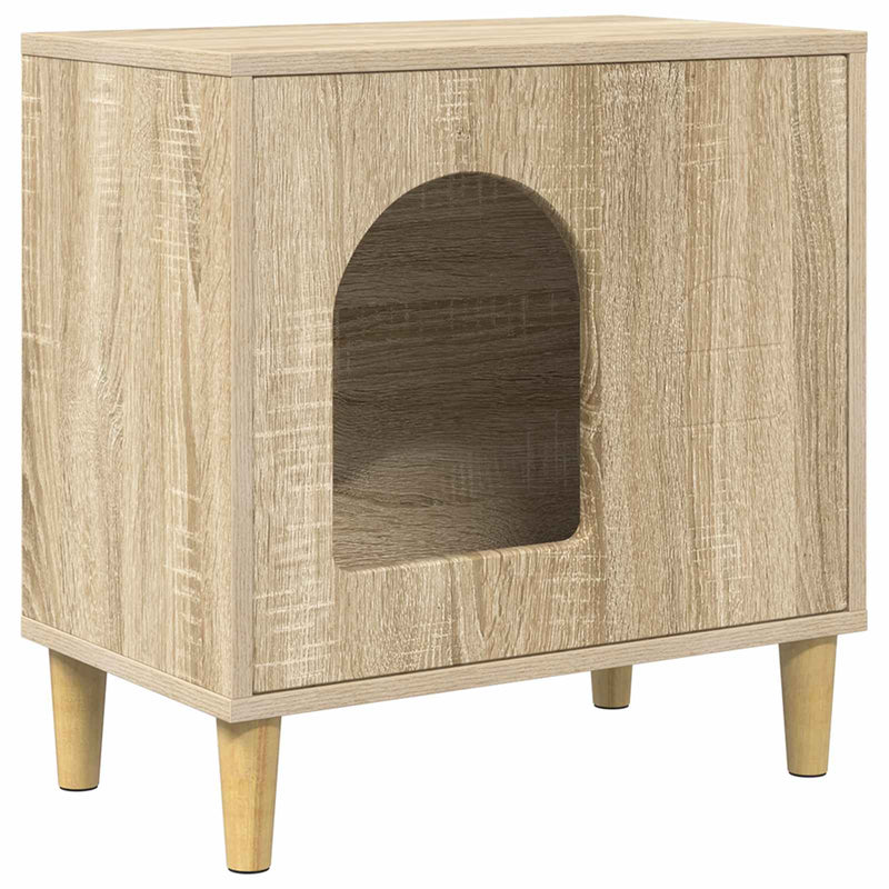 Afbeelding laden in galerijviewer, Vidaxl kattenhuis sonoma 51 x 30 x 52 cm bewerkt hout

