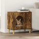 Vidaxl kattenhuis gerookt eiken 51 x 30 x 52 cm bewerkt hout