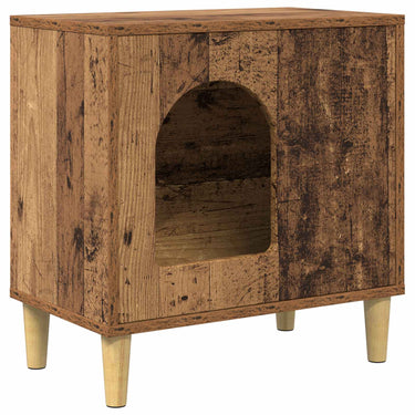 Vidaxl kattenhuis oudhout 51 x 30 x 52 cm bewerkt hout