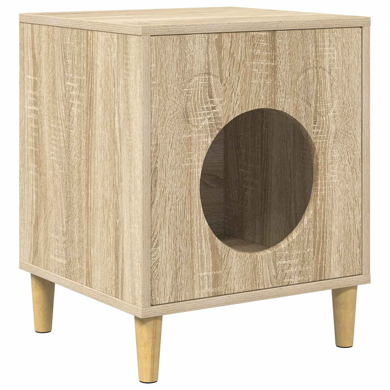 Afbeelding laden in galerijviewer, Vidaxl kattenhuis sonoma 42,5 x 40 x 53 cm bewerkt hout
