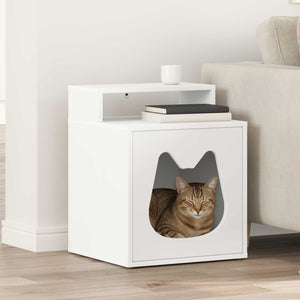 Vidaxl kattenhuis wit 42,5 x 40 x 53,5 cm bewerkt hout