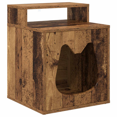 Vidaxl kattenhuis oudhout 42,5 x 40 x 53,5 cm bewerkt hout