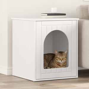 Vidaxl kattenhuis wit 53 x 52 x 62 cm bewerkt hout