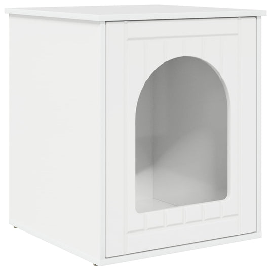 Vidaxl kattenhuis glanzend wit 53 x 52 x 62 cm bewerkt hout