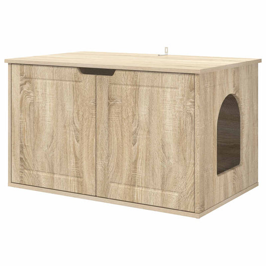Vidaxl kattenhuis sonoma 85 x 55 x 50,5 cm bewerkt hout