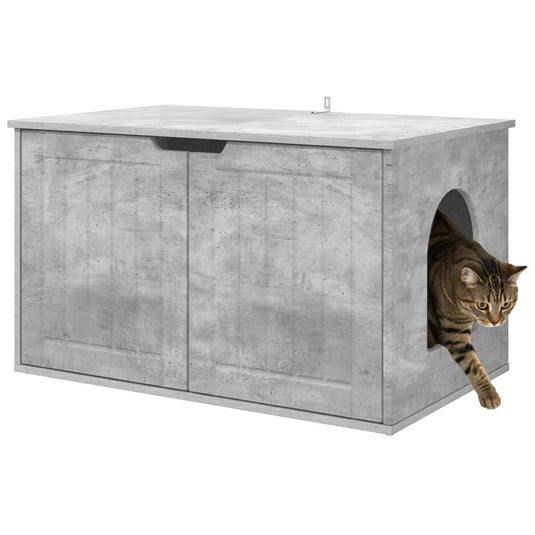 Vidaxl kattenhuis beton 85 x 55 x 50,5 cm bewerkt hout
