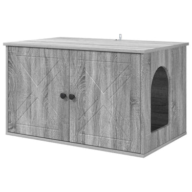 Vidaxl kattenhuis grijs sonoma 85 x 55 x 50 cm bewerkt hout